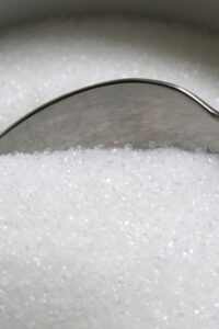 White granulated sugar.