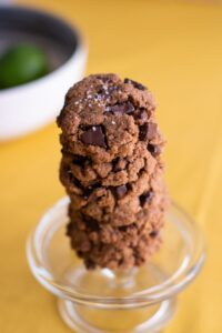 paleo salted tahini chocolate chip cookies