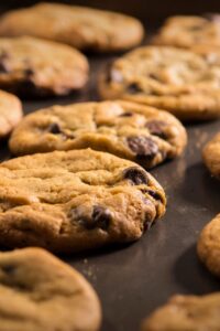 Chocolate Chip Cookies on pan