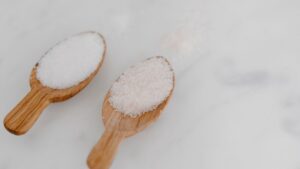 A Pair of Wooden Spoons with Salt