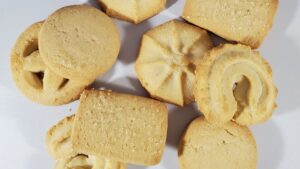 Butter Cookies on White Surface