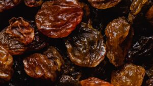 Close-Up Shot of Raisins.