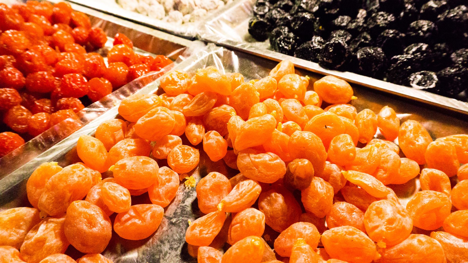 Dried Fruits in Clear Plastic Container