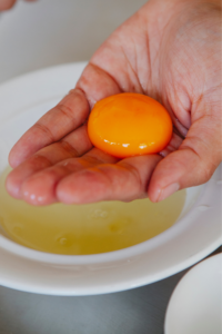 Person Holding Egg Yolk