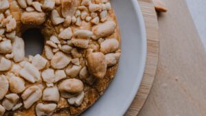 Shortbread with Peanuts on Saucer